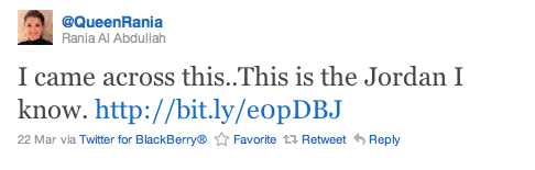 Queen Rania's Tweet